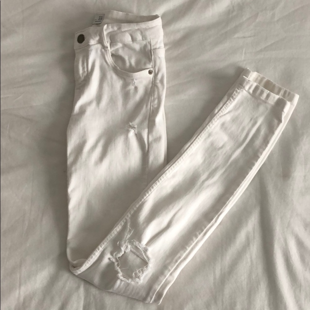 ZARA white jeans
